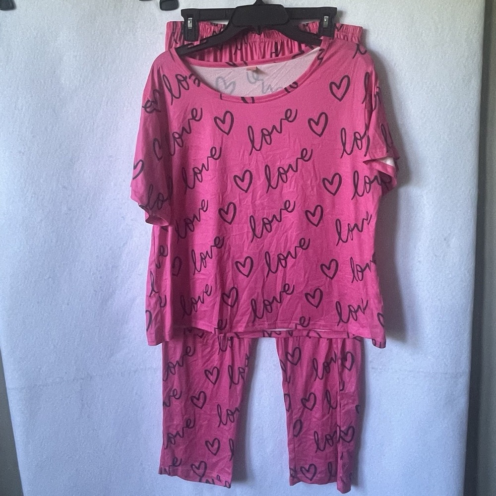Women's Pijama Set, LOVE ❤️ Design, Size XL, Cotton